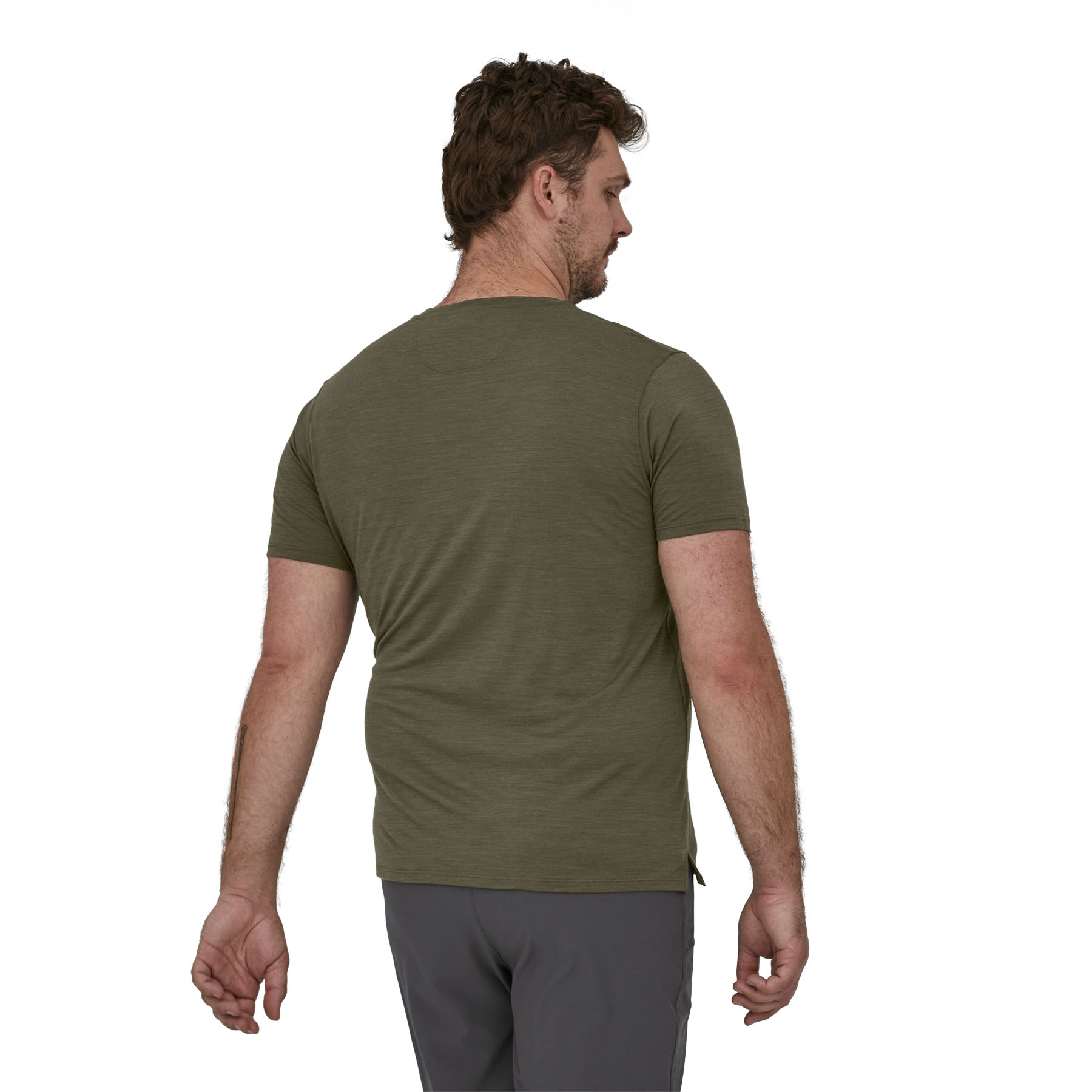 PATAGONIA Men's Capilene Cool Merino Graphic Shirt Fitz Roy Fader: Basin Green