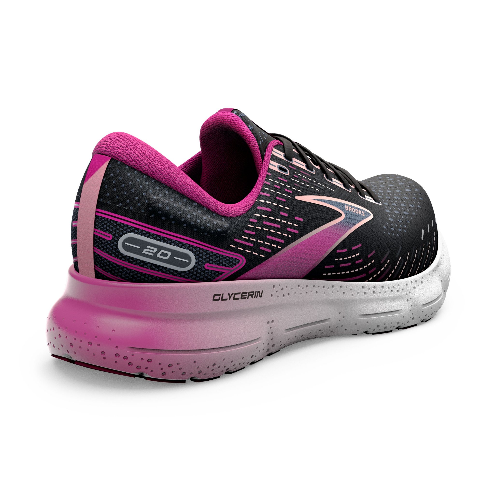 BROOKS Glycerin 20 W Black/Fuchsia/Linen