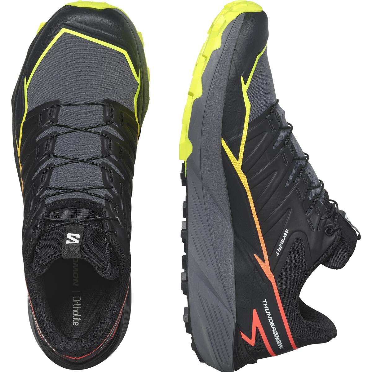 SALOMON THUNDERCROSS Black / Quiet Shade / Fiery Coral