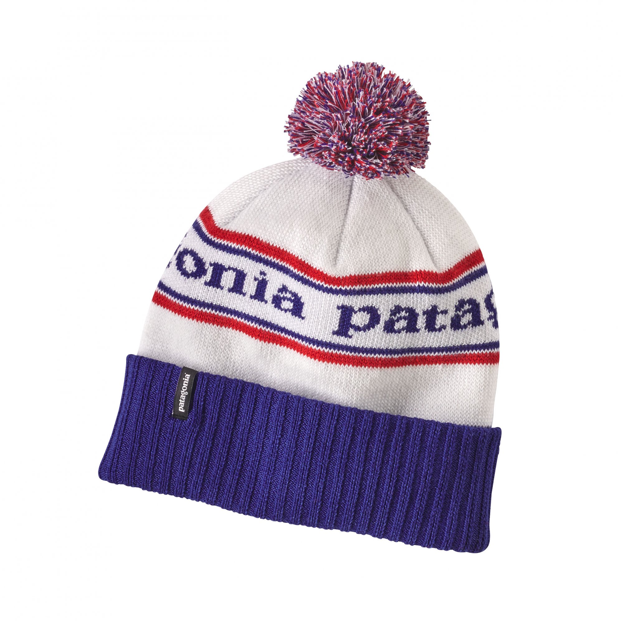 PATAGONIA Powder Town Beanie Park Stripe Viking Blue