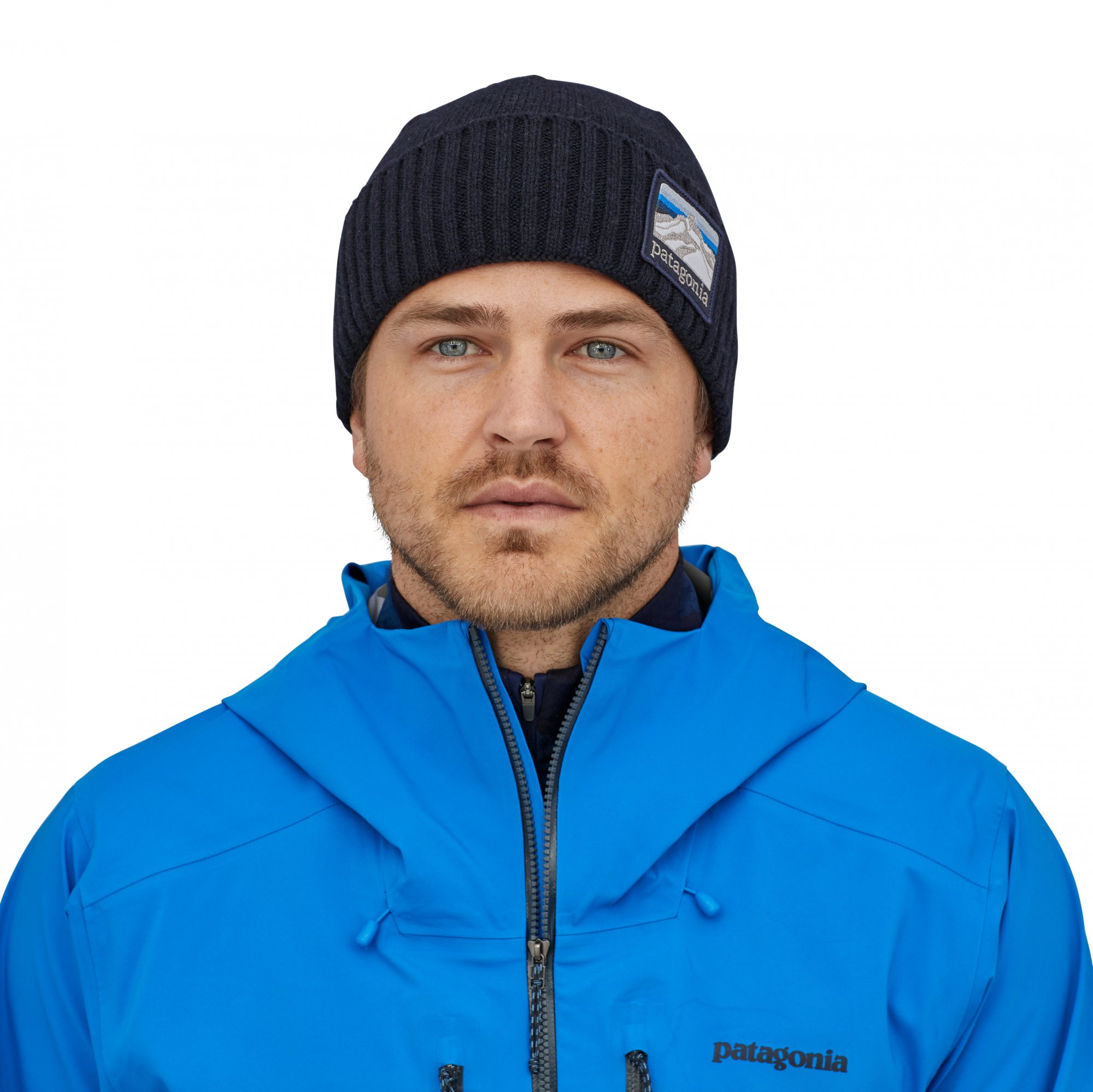 PATAGONIA Brodeo Beanie Line Logo Ridge: Classic Navy