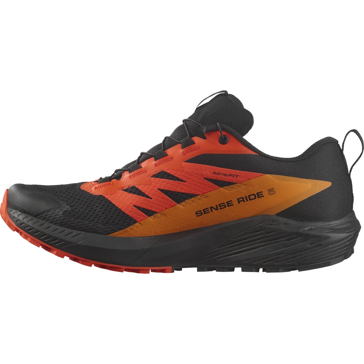 SALOMON SENSE RIDE 5 GORE-TEX Black / Scarlet Ibis / Turmeric