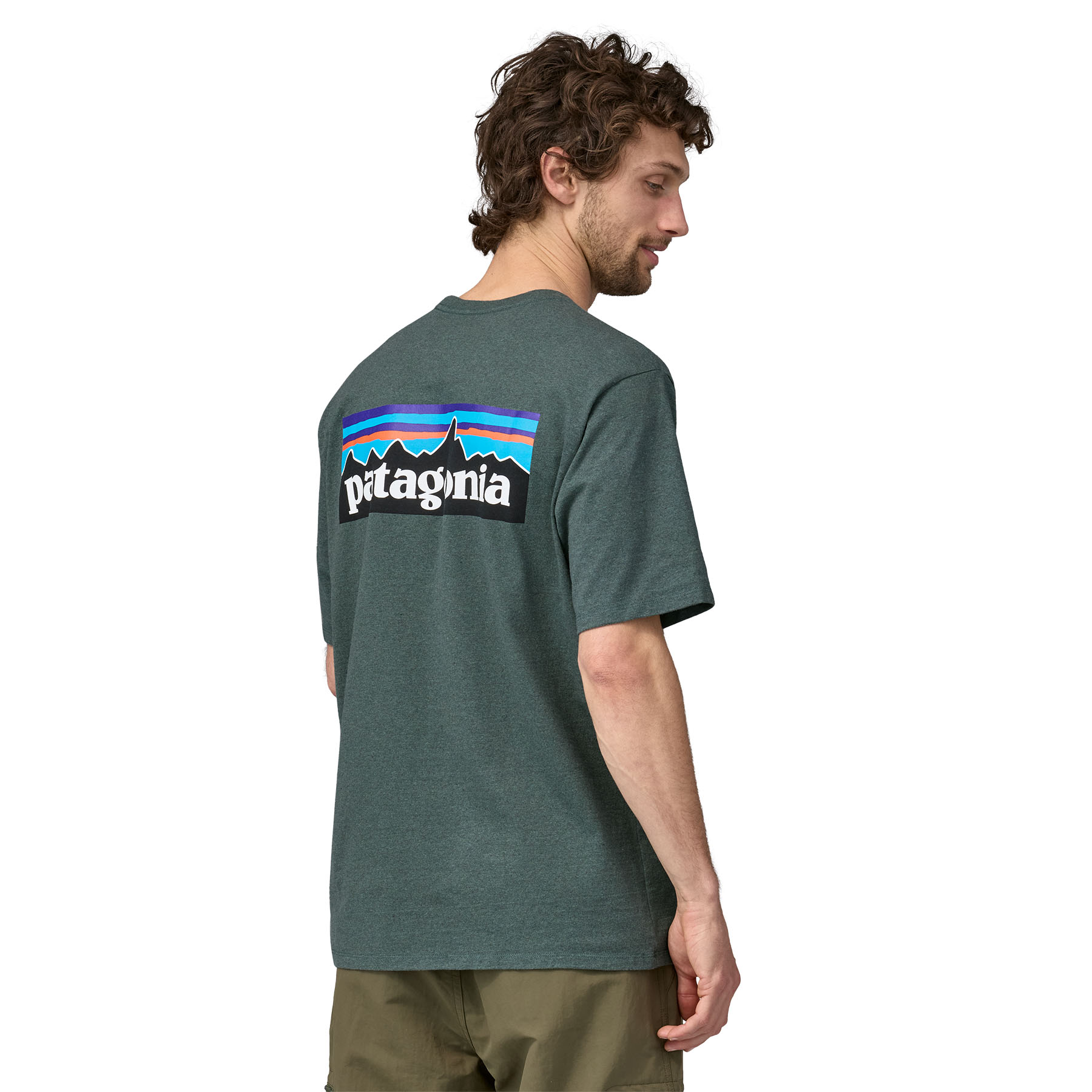 PATAGONIA Men's P-6 Logo Responsibili-Tee® Nouveau Green