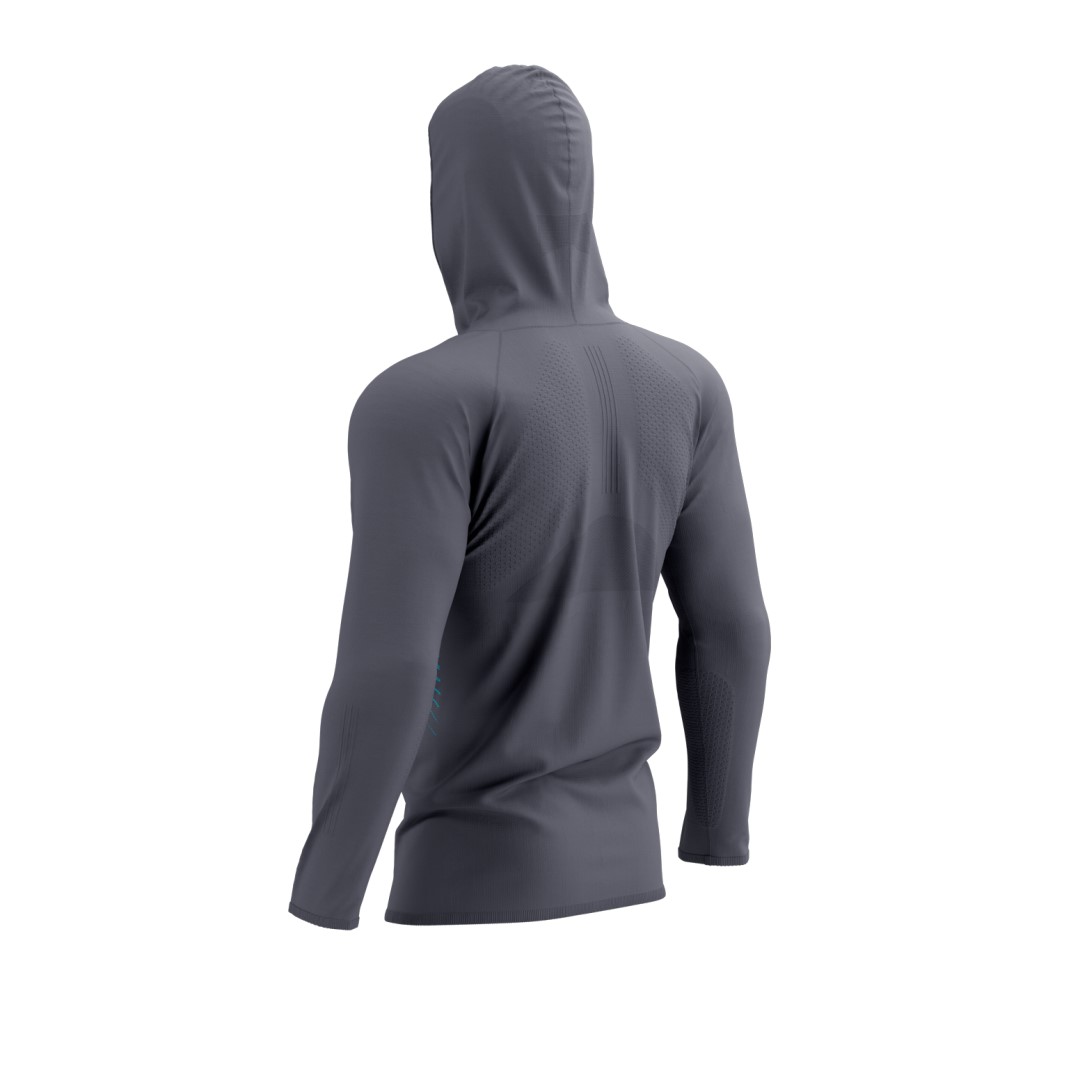 COMPRESSPORT 3D Thermo Seamless Hoodie Zip MAGNET/MOSAIC BLUE