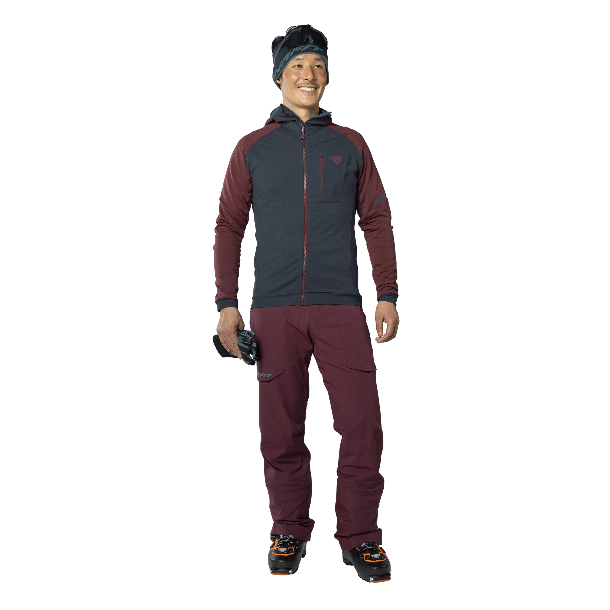 DYNAFIT Radical Polartec® Hooded Jacket Men Burgundy