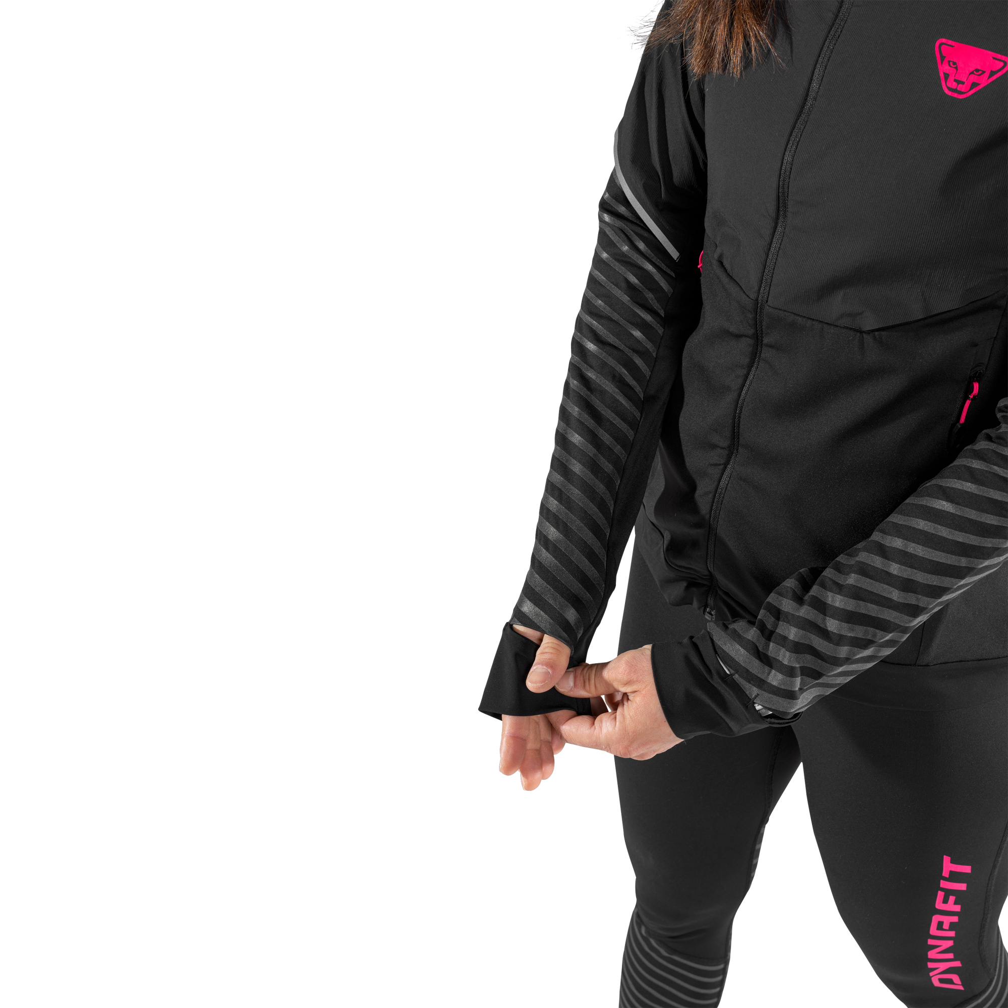 DYNAFIT Alpine Reflective Dámská Bunda Black Out PINK GLO