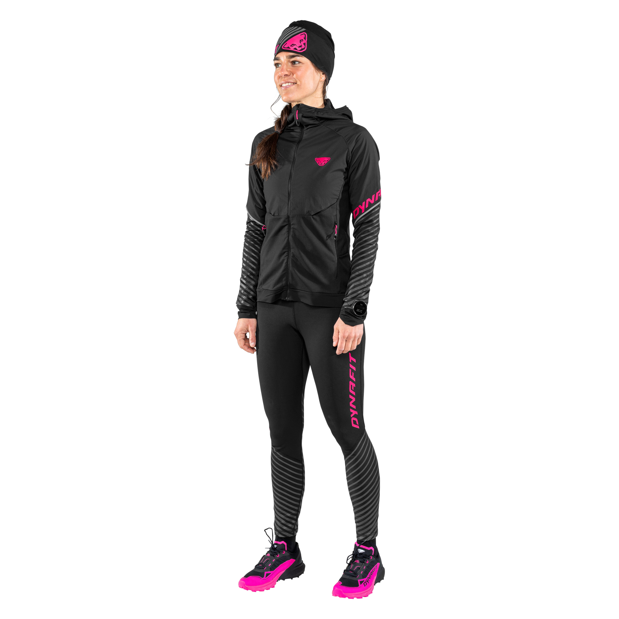 DYNAFIT Alpine Reflective Dámská Bunda Black Out PINK GLO