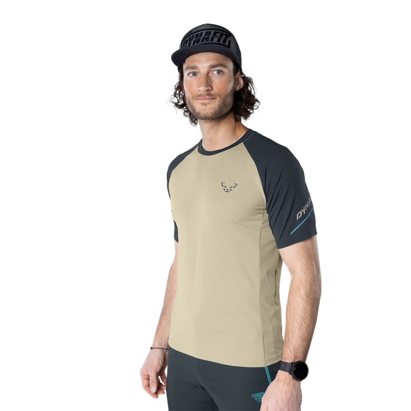 DYNAFIT Alpine Pro Pánské Tričko S Krátkým Rukávem Rock Khaki