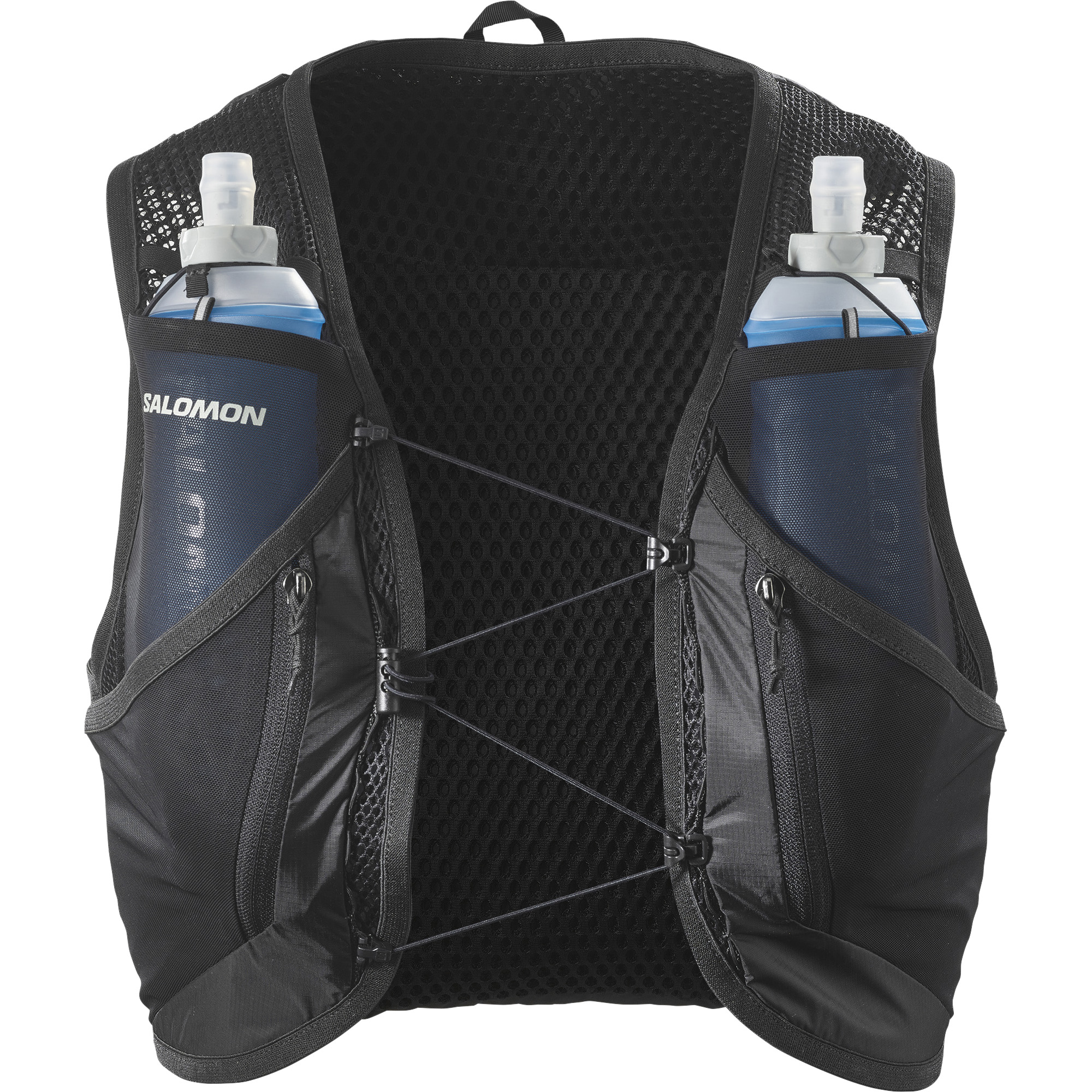 SALOMON ACTIVE SKIN 12 with flasks BLACK / METAL