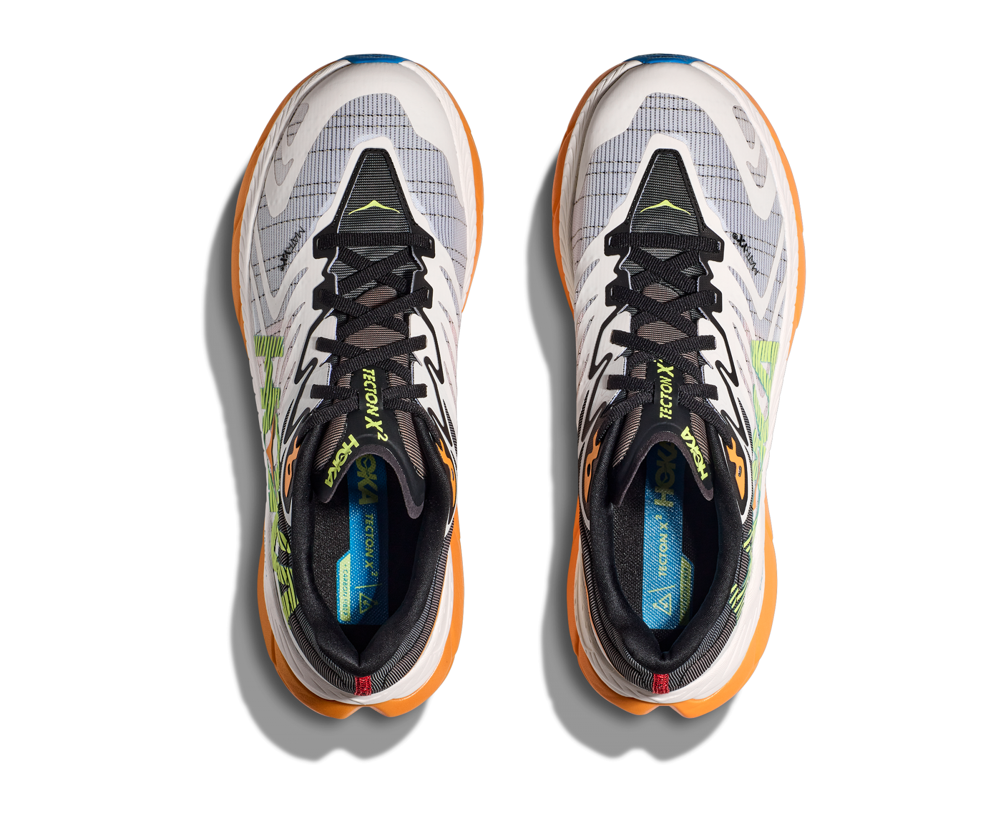 HOKA TECTON X 2 M WHITE / SOLAR FLARE