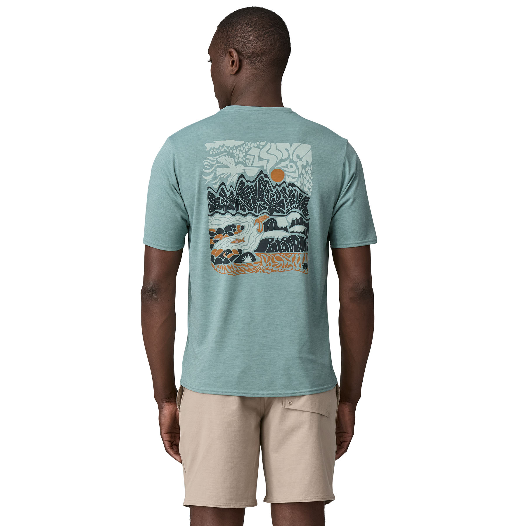 PATAGONIA Men's Capilene® Cool Daily Graphic Shirt Seadaze: Thermal Blue X-Dye