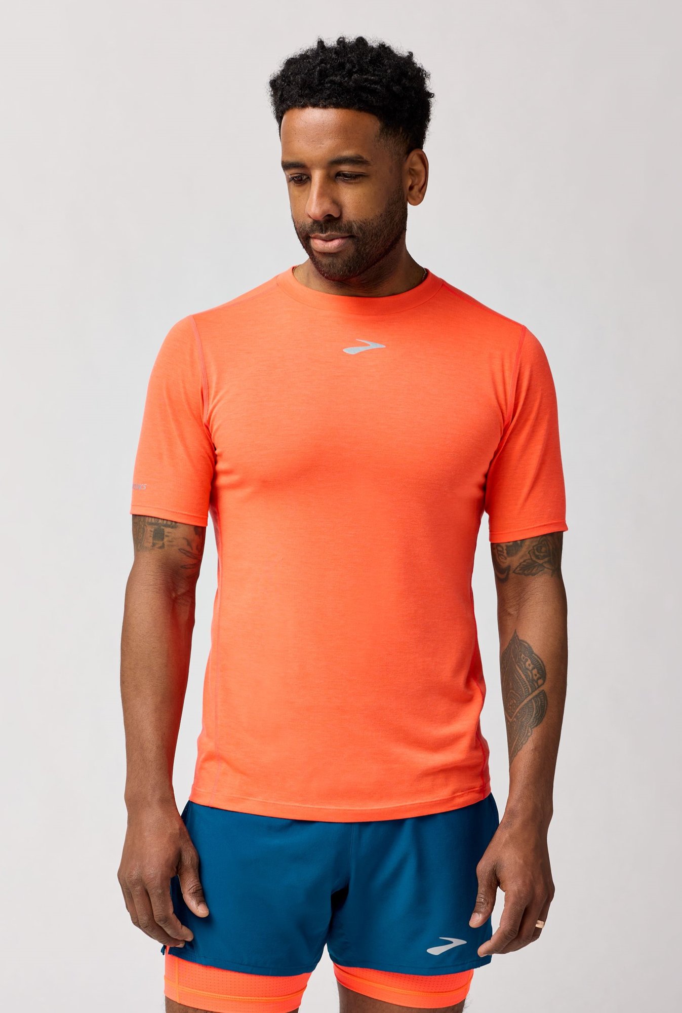BROOKS High Point Short Sleeve M Červená