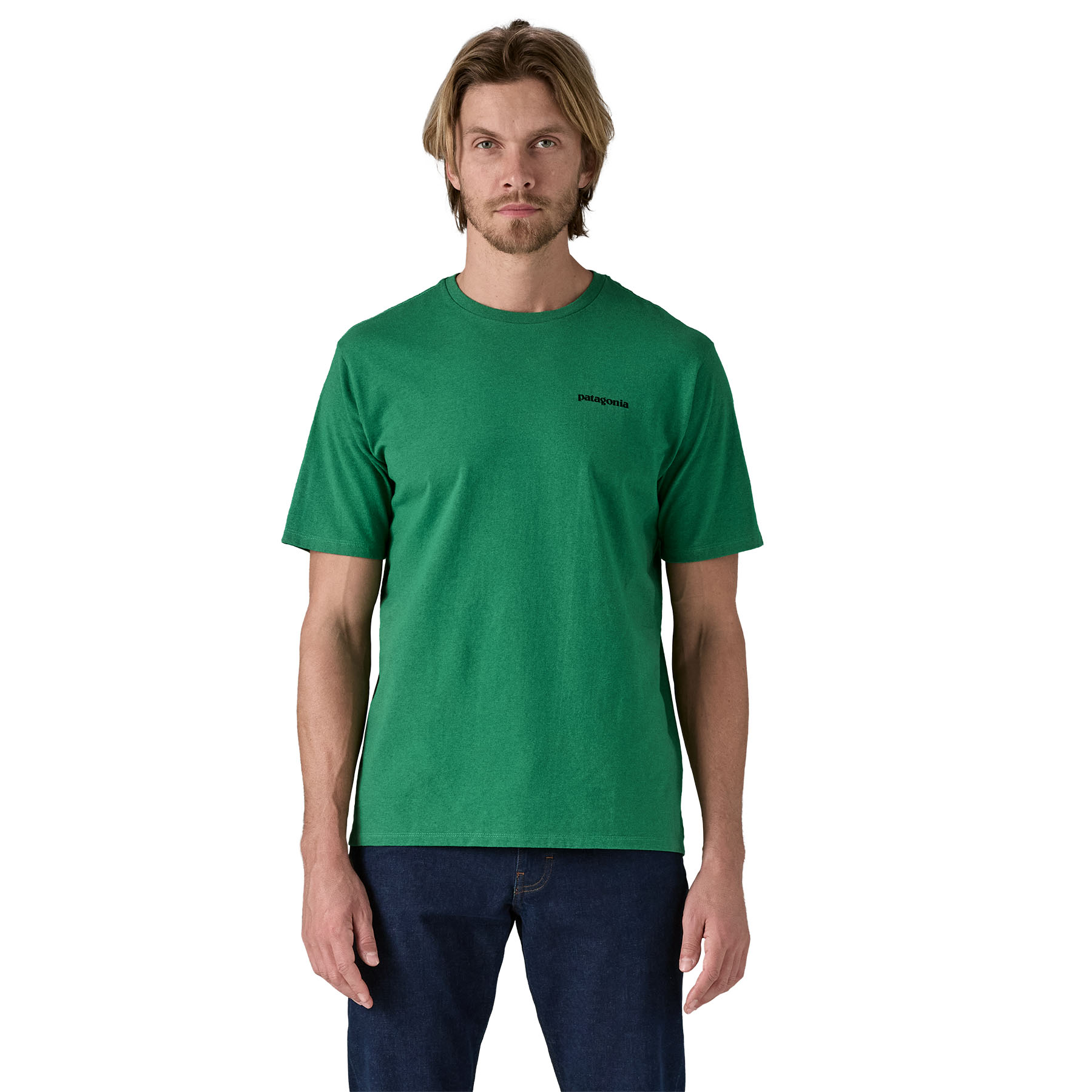 PATAGONIA Men's P-6 Logo Responsibili-Tee® P-6 Outline: Heartleaf Green