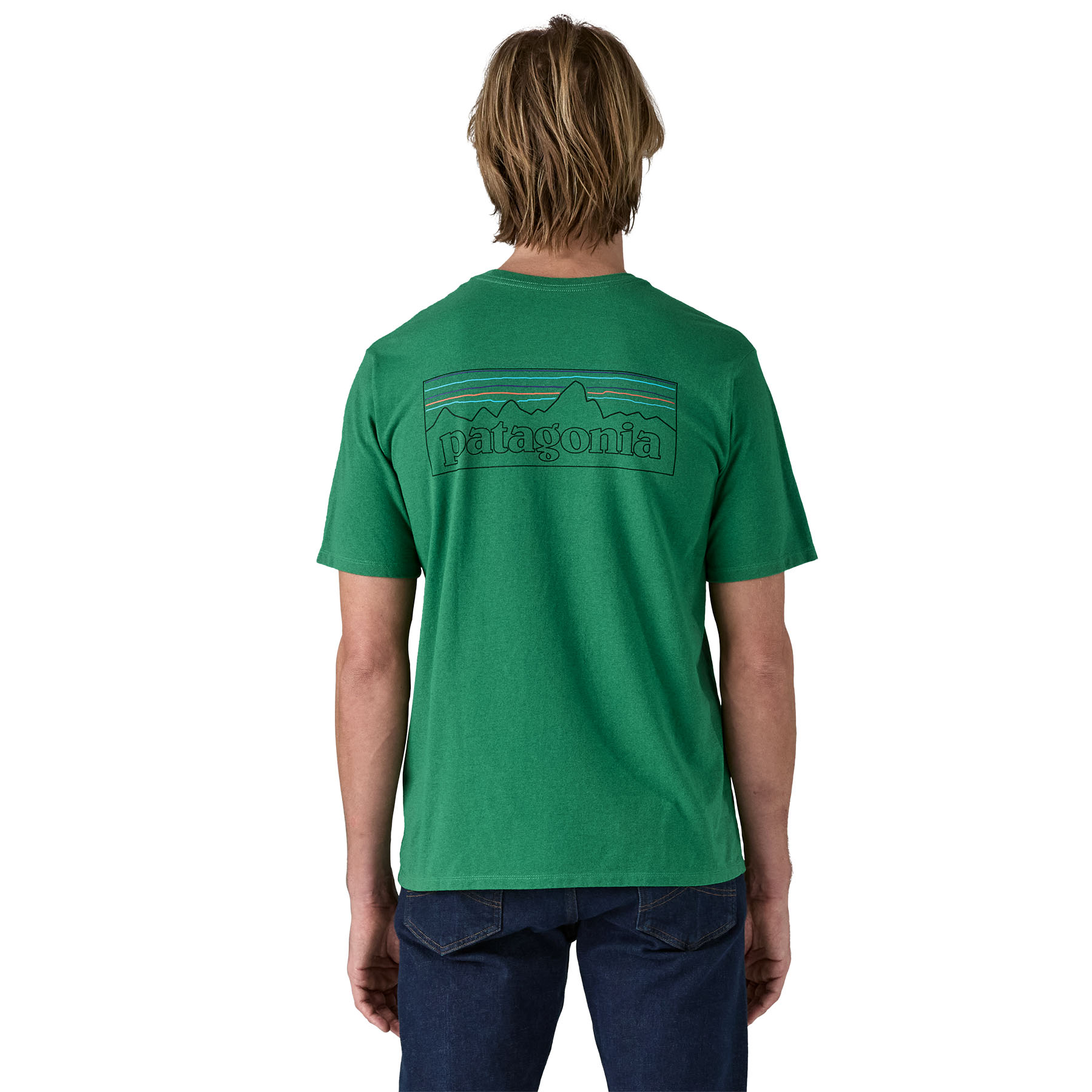 PATAGONIA Men's P-6 Logo Responsibili-Tee® P-6 Outline: Heartleaf Green