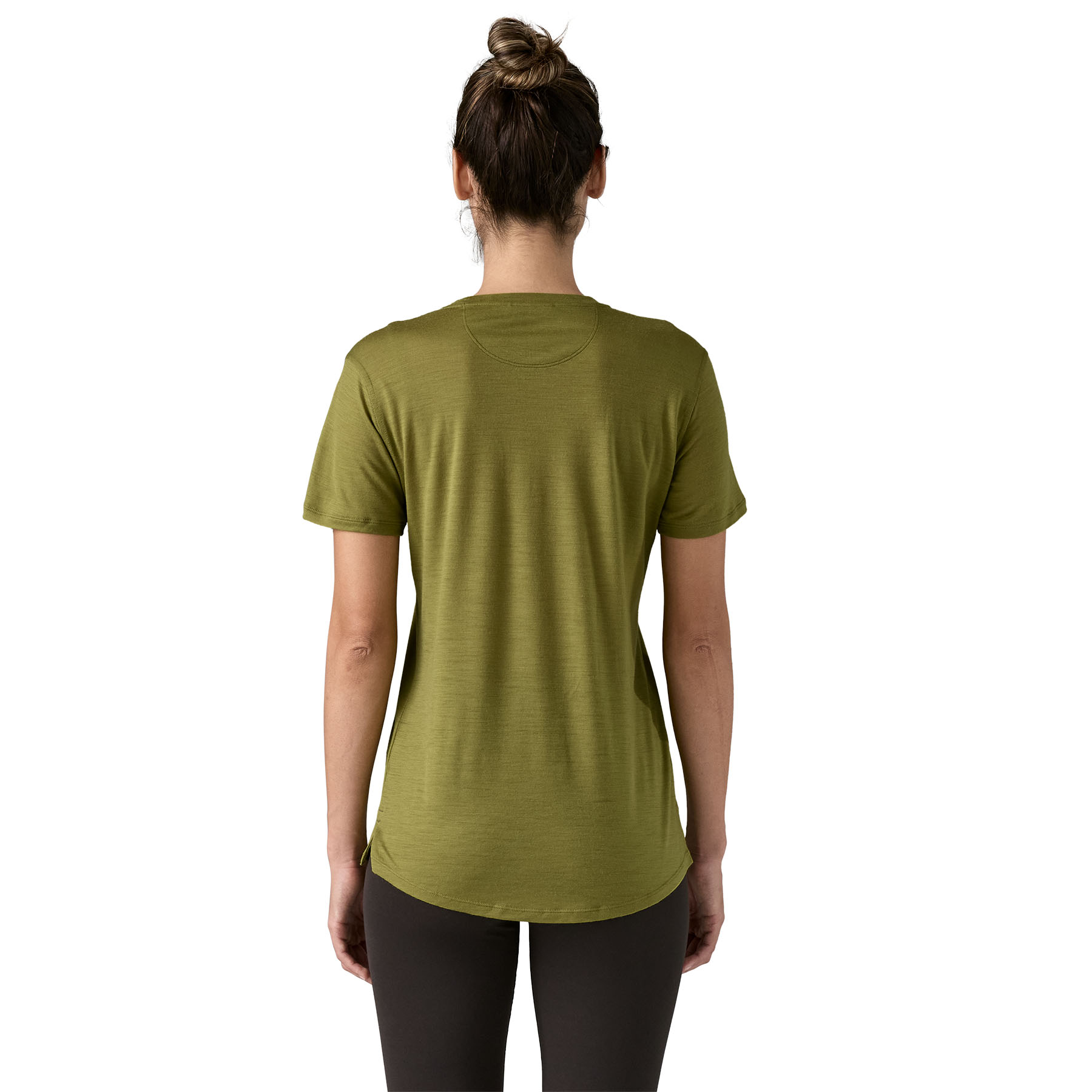 PATAGONIA Women's Capilene® Cool Merino Blend Shirt Fitz Roy Strata: Graze Green