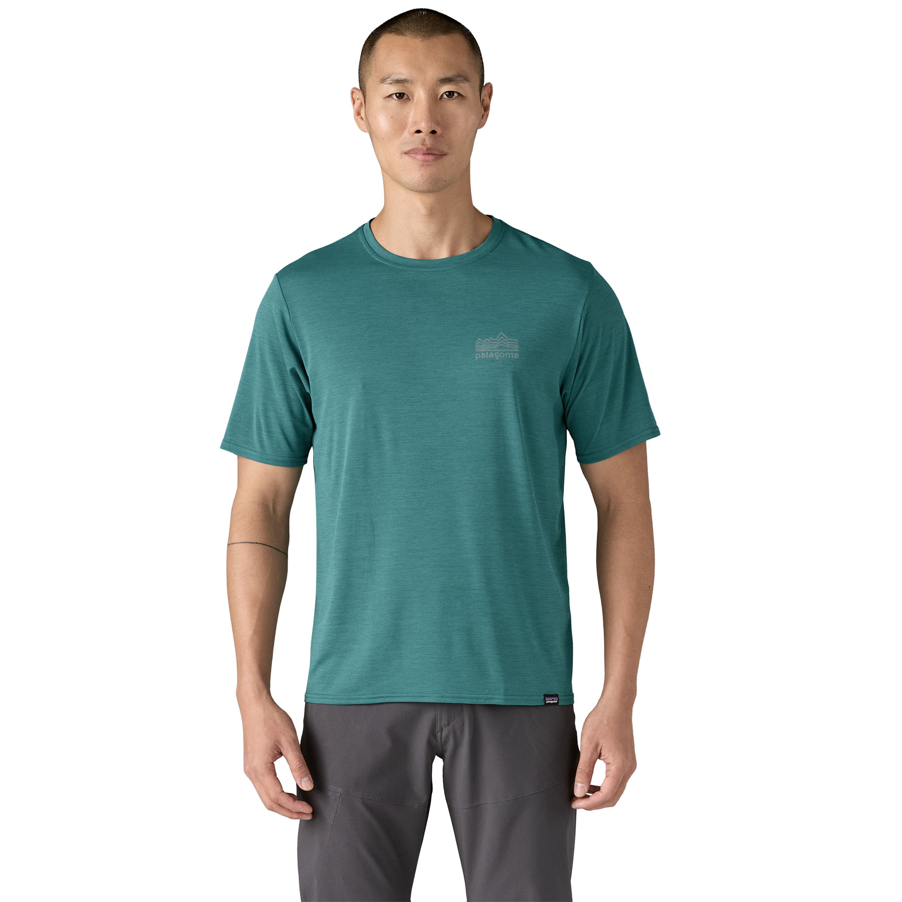 PATAGONIA Men's Capilene® Cool Daily Graphic Shirt Strataspire: Wetland Blue X-Dye