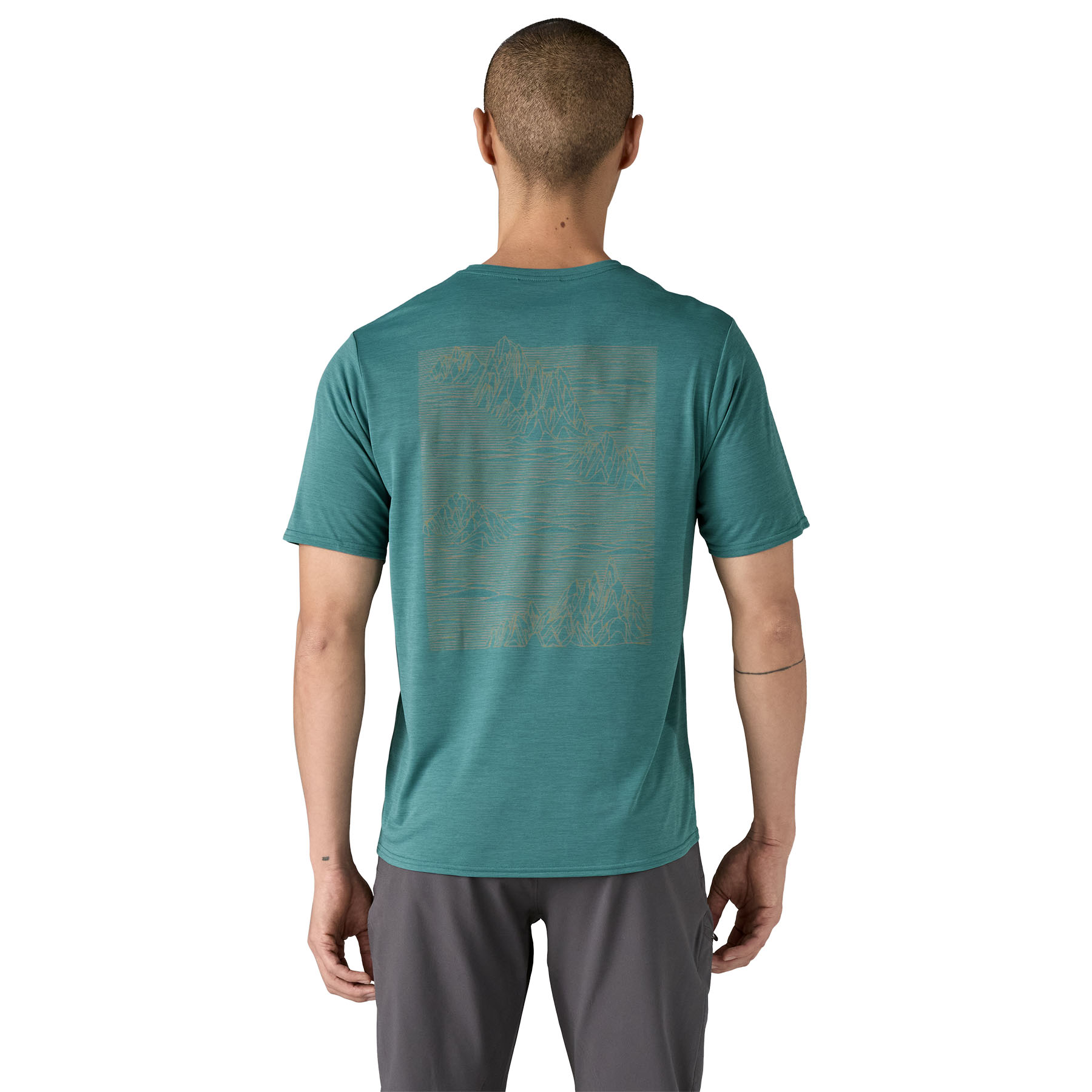 PATAGONIA Men's Capilene® Cool Daily Graphic Shirt Strataspire: Wetland Blue X-Dye