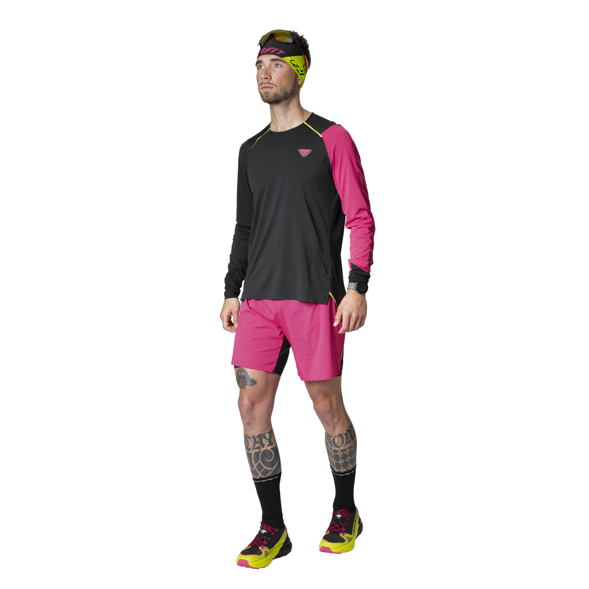 DYNAFIT DNA Ultra 2v1 Pánské Běžecké Kraťasy Pink Glo
