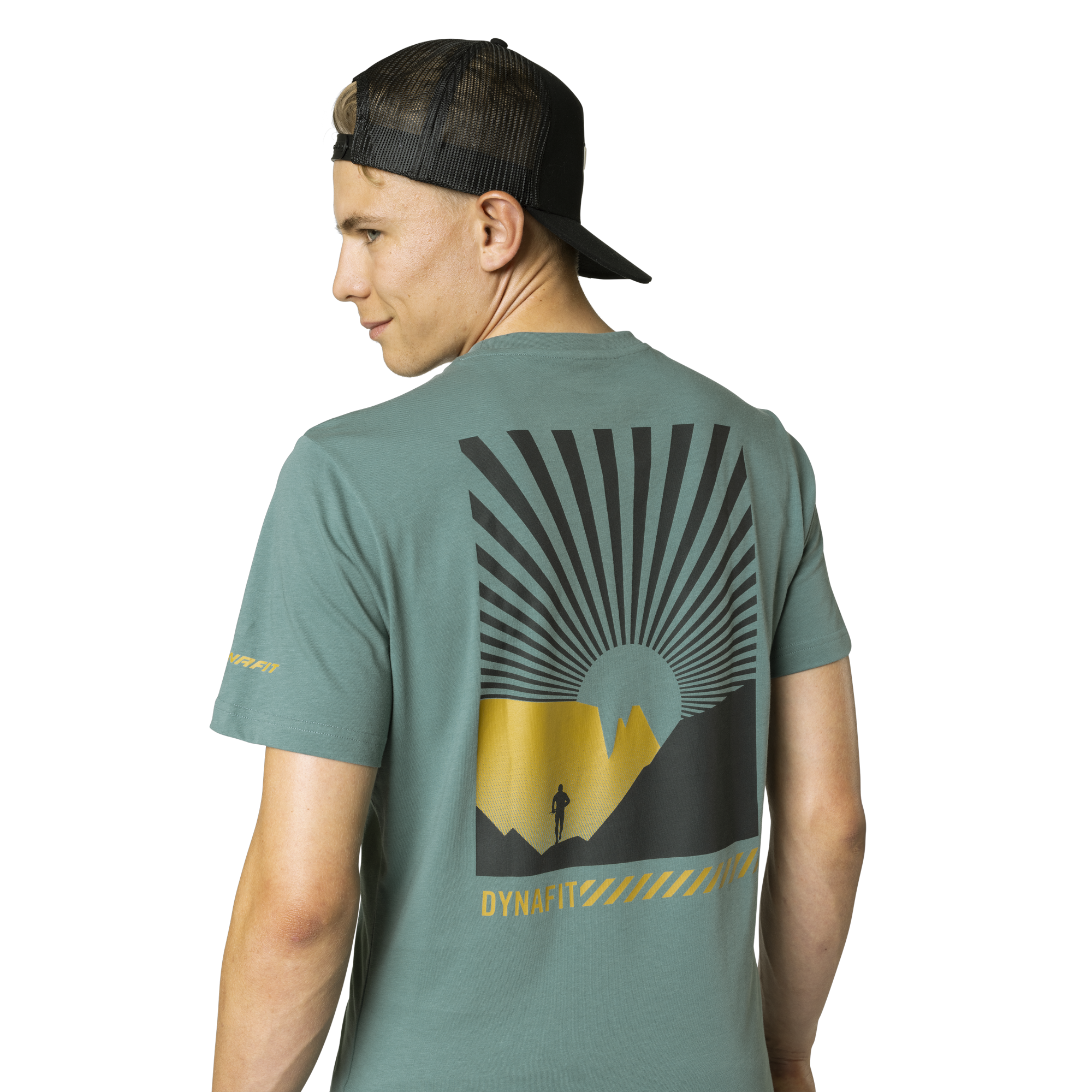 DYNAFIT 24/7 Graphic T-Shirt Men Atlantic / Sunrise Trail