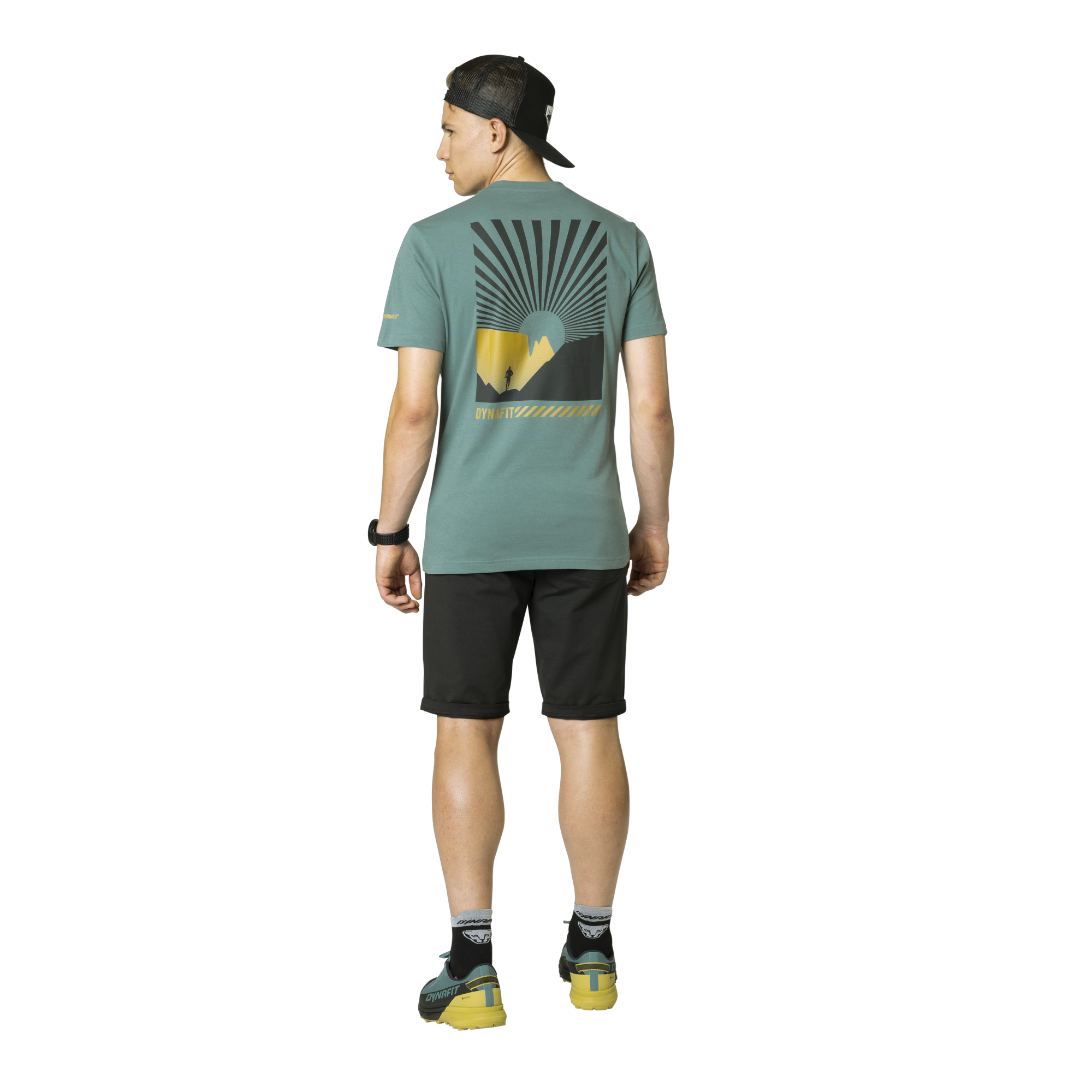 DYNAFIT 24/7 Graphic T-Shirt Men Atlantic / Sunrise Trail