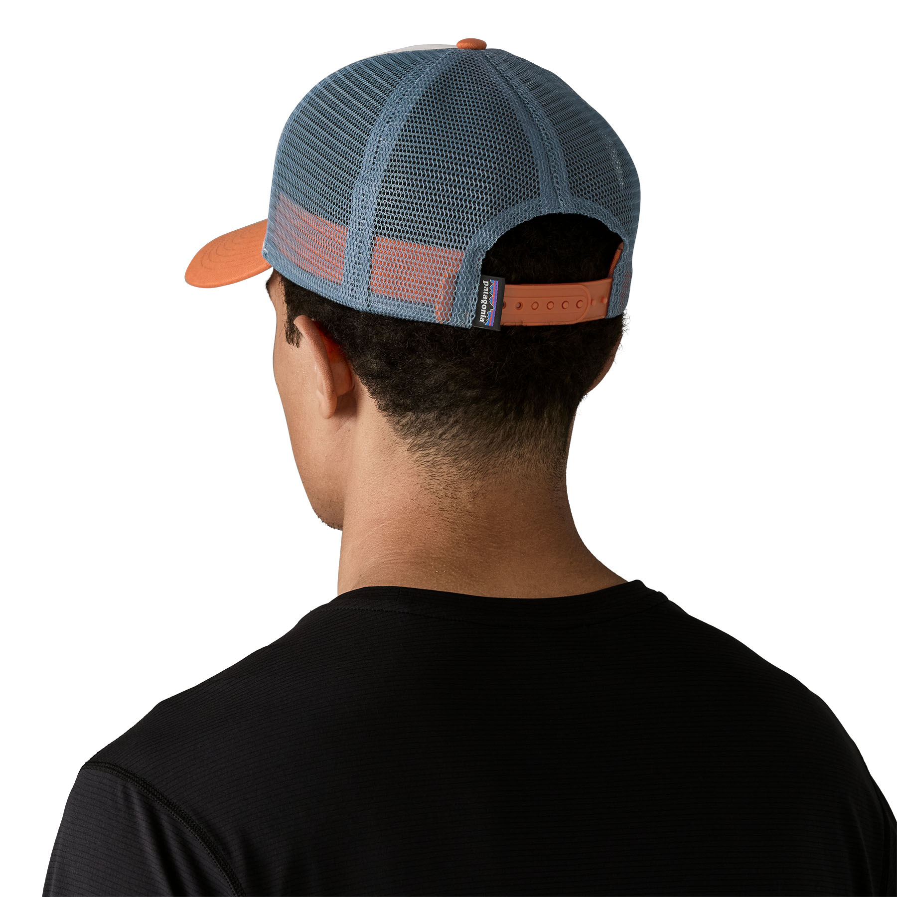PATAGONIA P-6 Logo LoPro Trucker Hat White w/ Redtail Rust