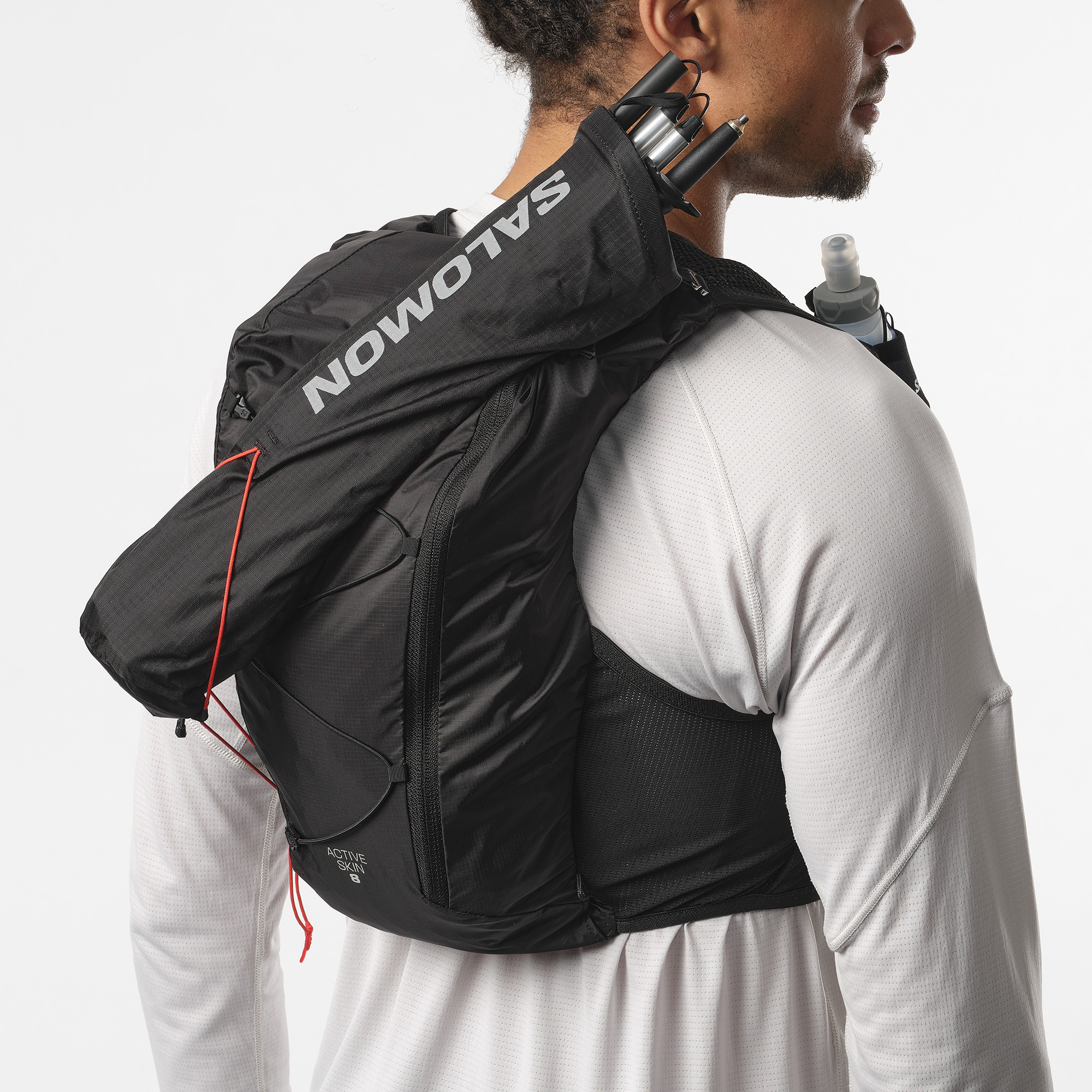 SALOMON Active Skin 8 Set Black / Metal