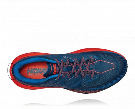 HOKA SPEEDGOAT 4 Majolica Blue/Mandarin Red  