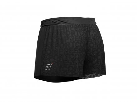 COMPRESSPORT RACING SPLIT OVERSHORT BLACK