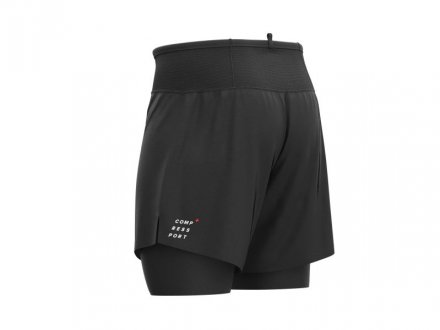 COMPRESSPORT TRAIL 2-IN-1 SHORT BLACK