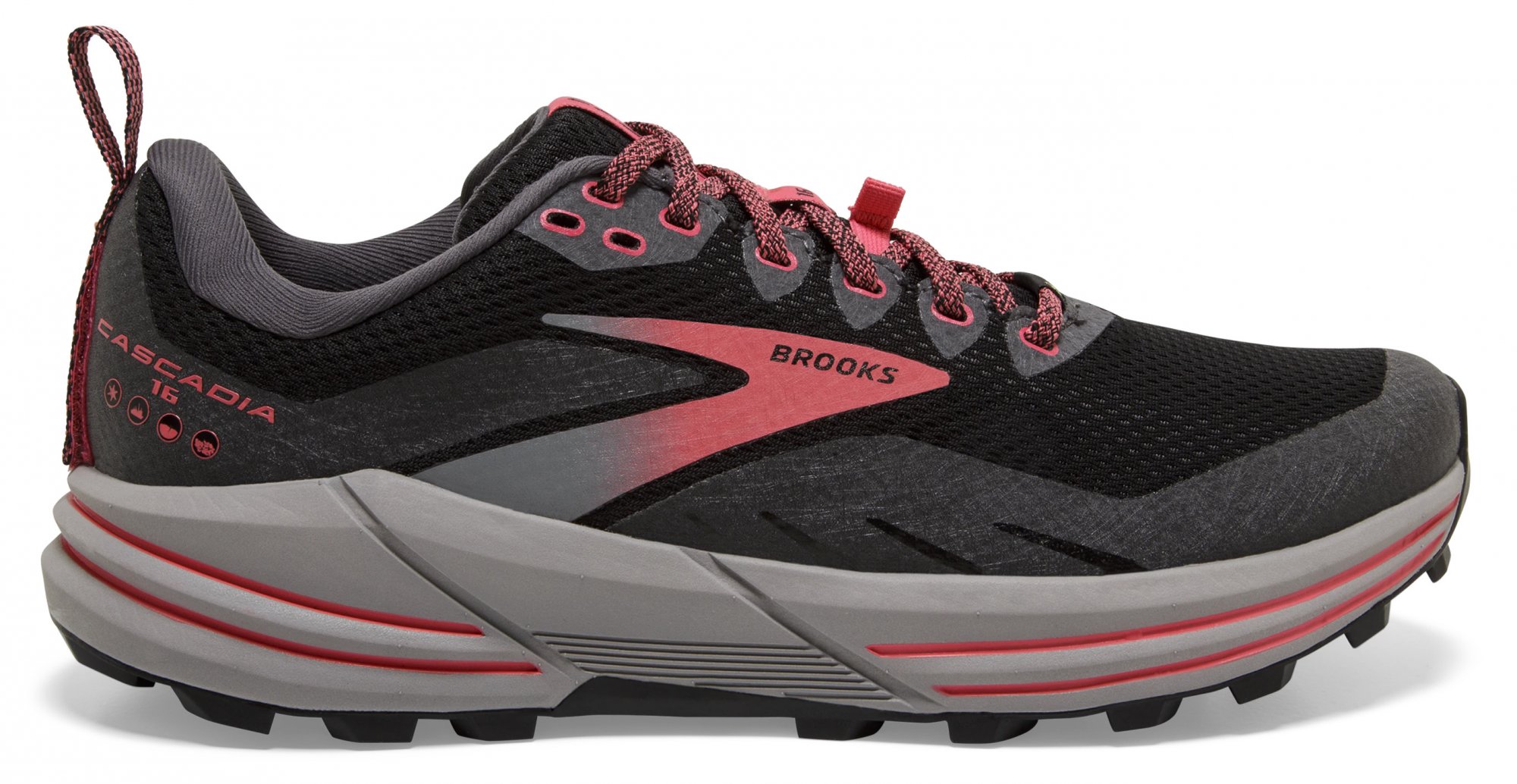 BROOKS Cascadia 16 GTX W Black/Blackened Pearl/Coral