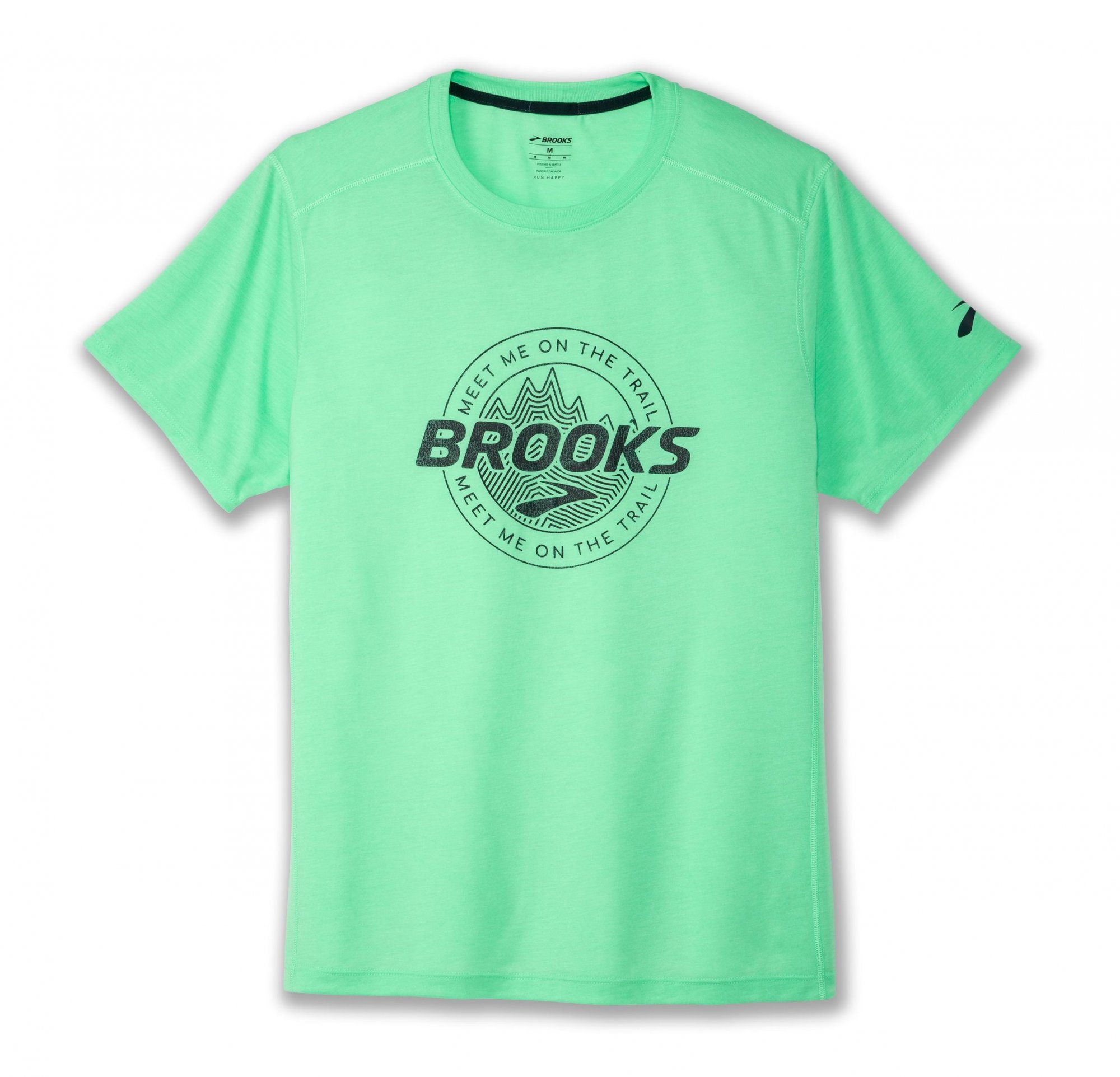 BROOKS Distance Short Sleeve 3.0 M Zelená 