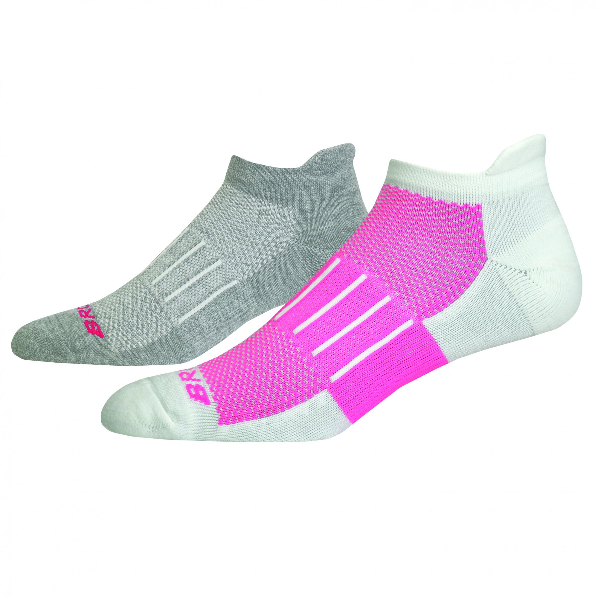 BROOKS Ghost Midweight 2-Pack Oxford/Fluoro Pink