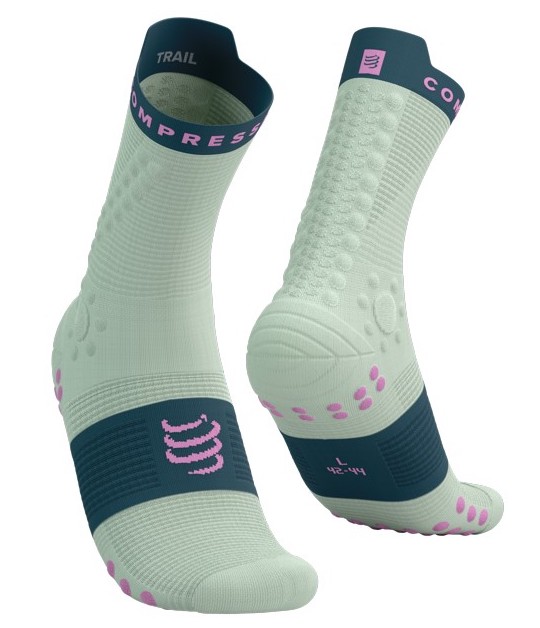 COMPRESSPORT Pro Racing Socks V4.0 TRAIL Aqua / Stargazer / Cyclamen