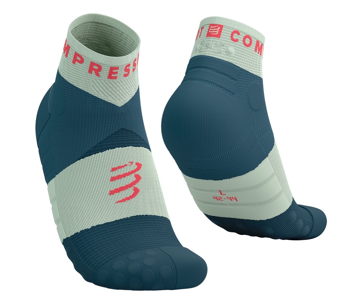 COMPRESSPORT Ultra Trail Low Socks Stargazer / Aqua / Fluo Red