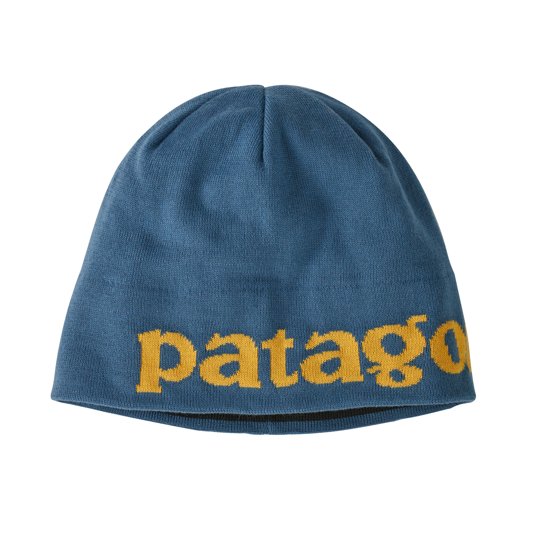 PATAGONIA Beanie Hat Logo Belwe Knit: Wavy Blue