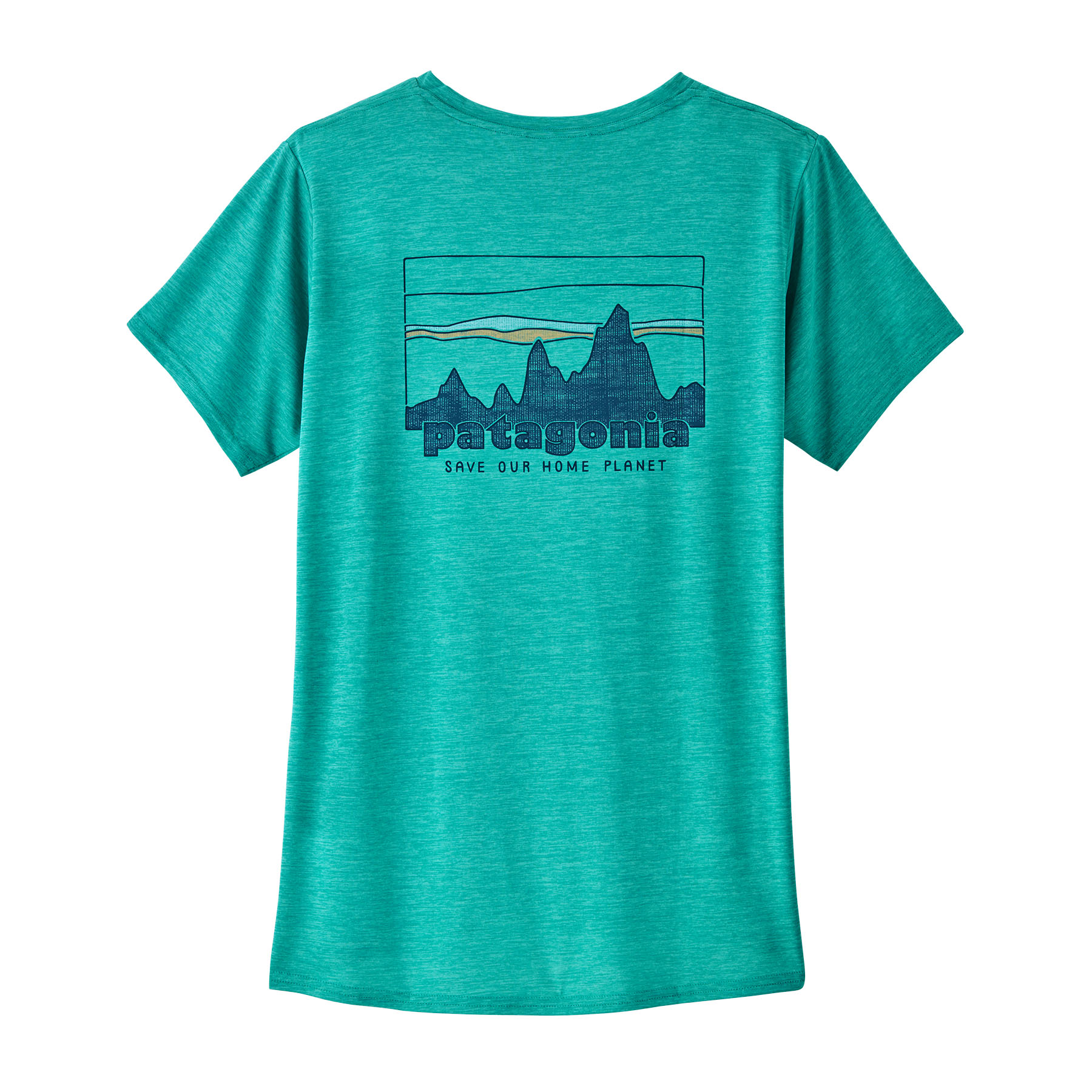 PATAGONIA Women's Capilene® Cool Daily Graphic Shirt '73 Skyline: Subtidal Blue X-Dye