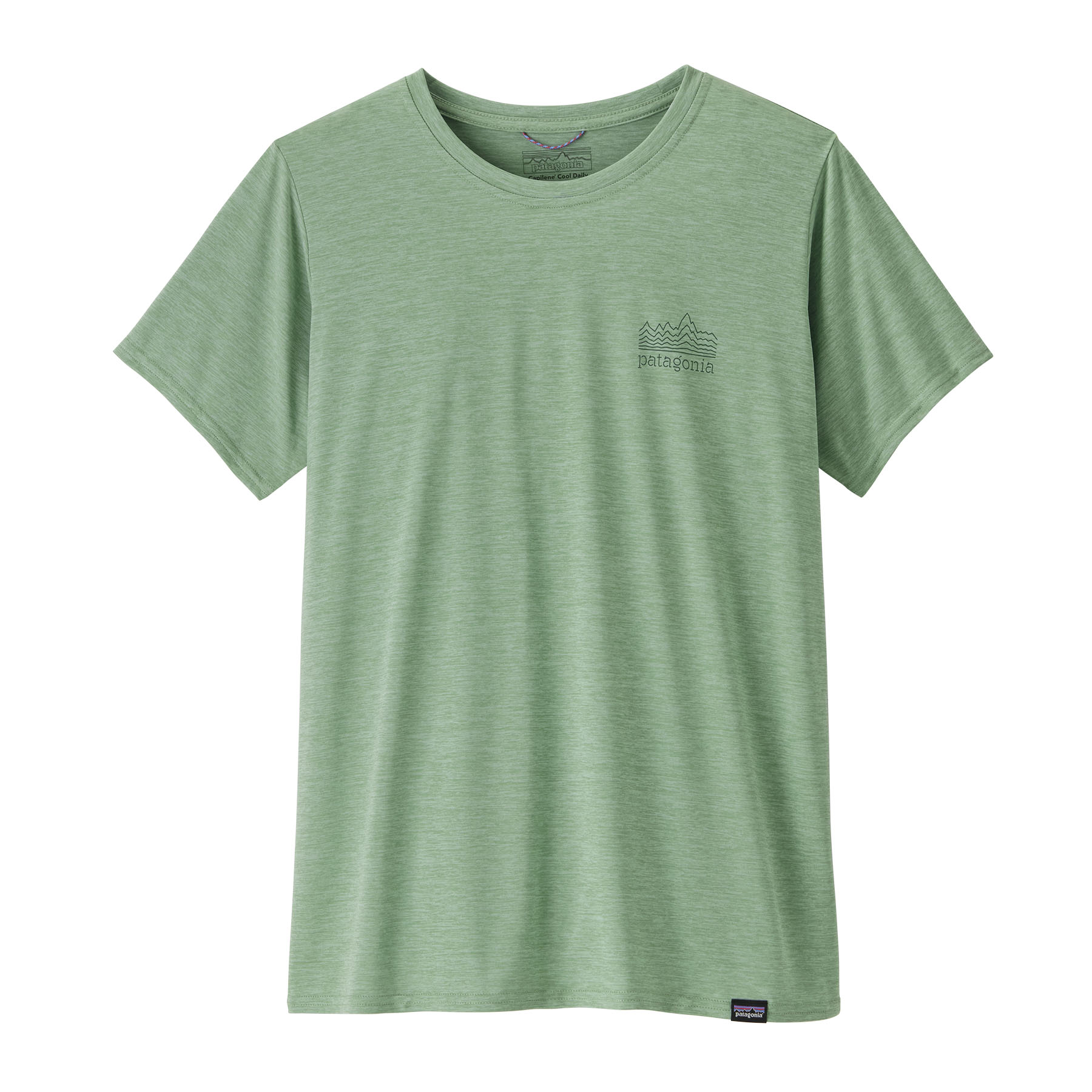 PATAGONIA Women's Capilene® Cool Daily Graphic Shirt Strataspire: Ellwood Green X-Dye