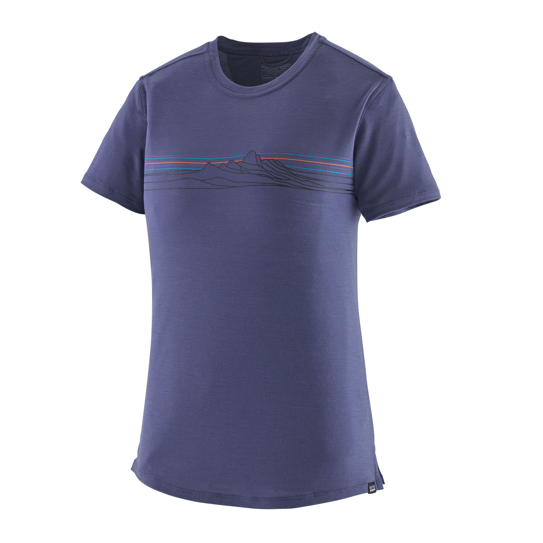 PATAGONIA Women's Capilene® Cool Merino Blend Shirt Strata Stripe: Solstice Purple