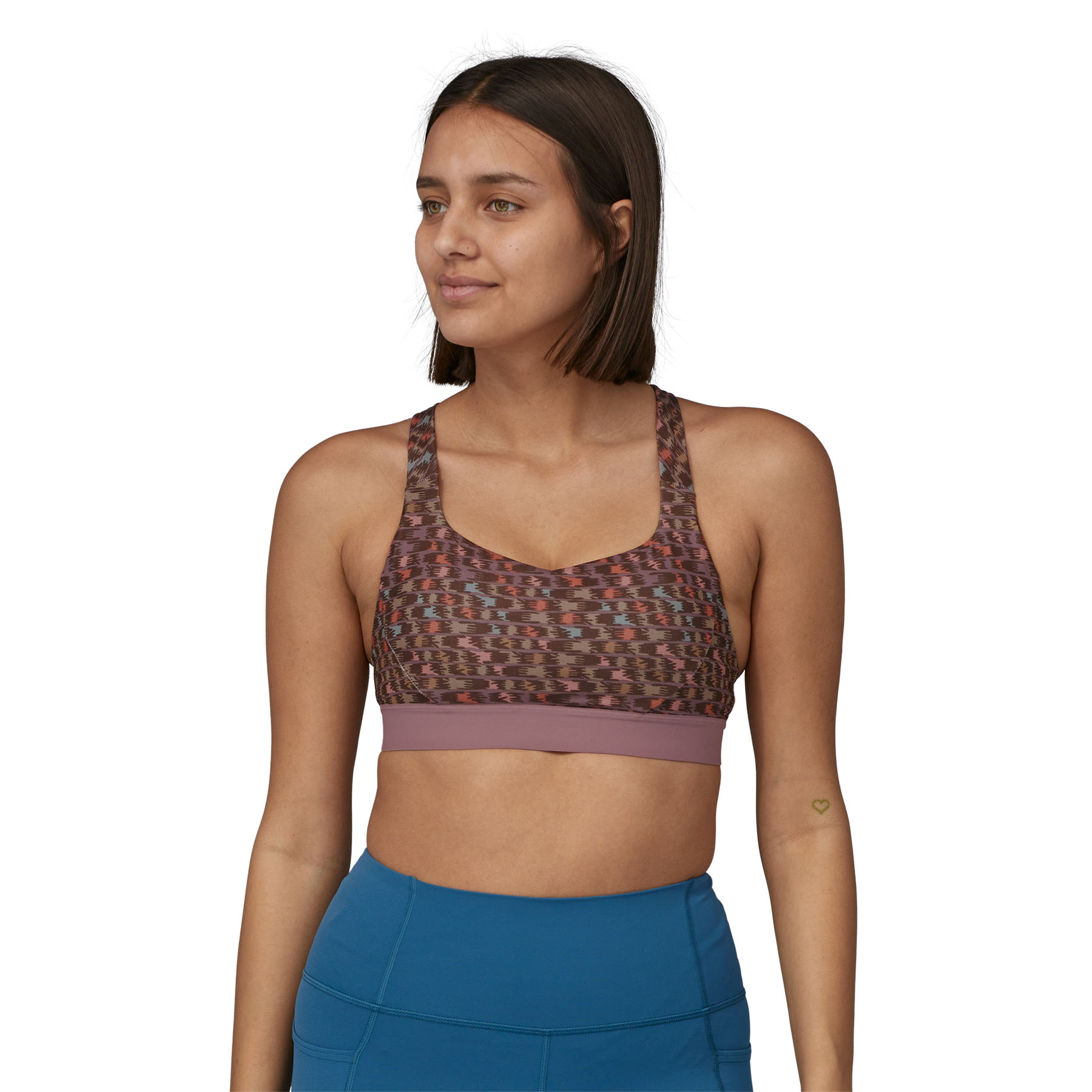PATAGONIA Women's Switchback Sports Bra Intertwined Hands: Evening Mauve