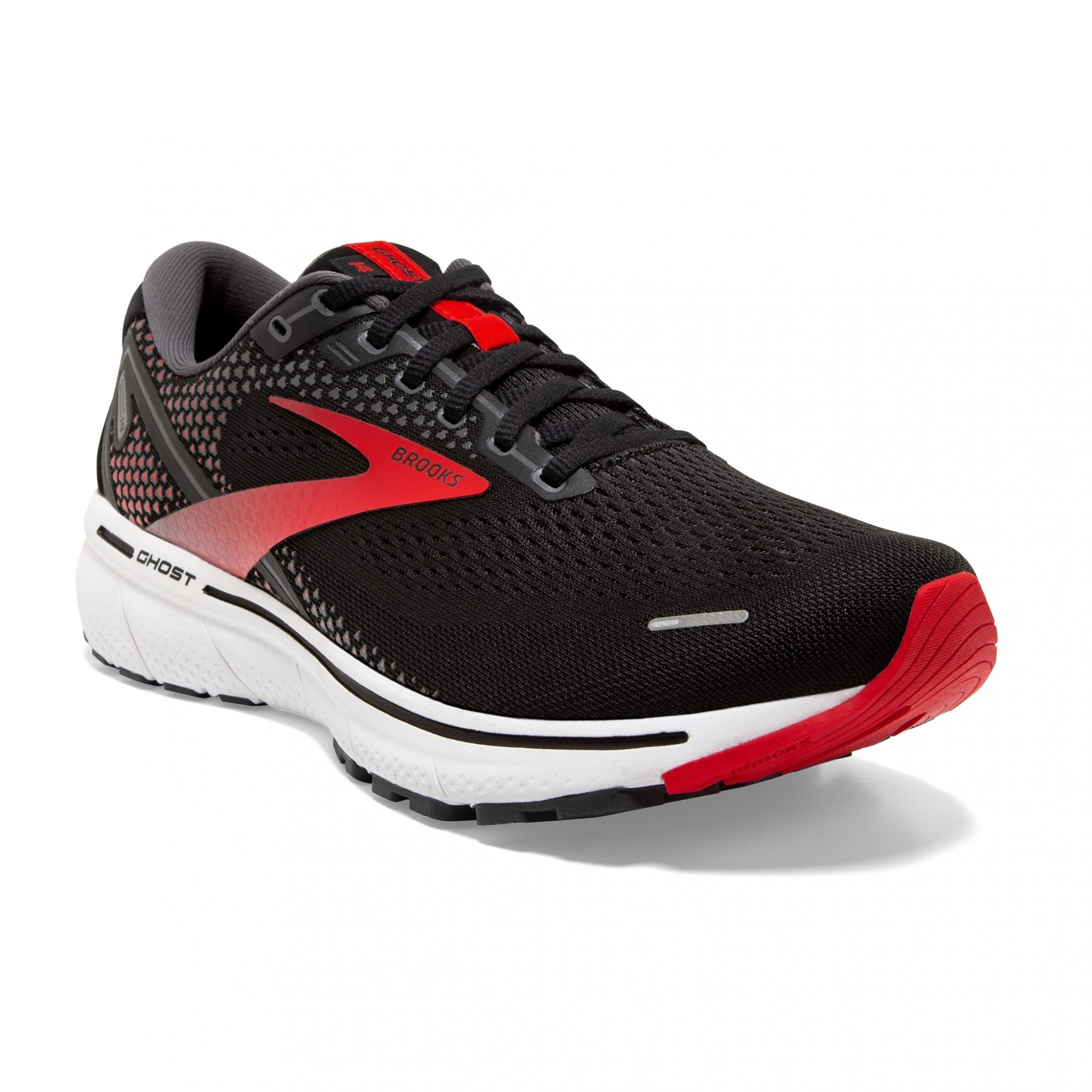 XXX BROOKS Ghost 13 WIDE Black/Red/White NEW