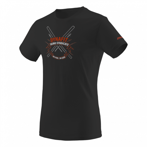 DYNAFIT GRAPHIC COTTON MEN T-SHIRT Black Out