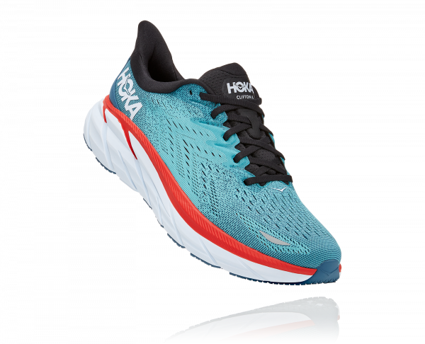 HOKA CLIFTON 8 WIDE REAL TEAL/AQUARELLE