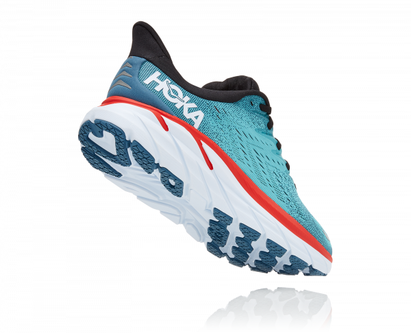HOKA CLIFTON 8 WIDE REAL TEAL/AQUARELLE