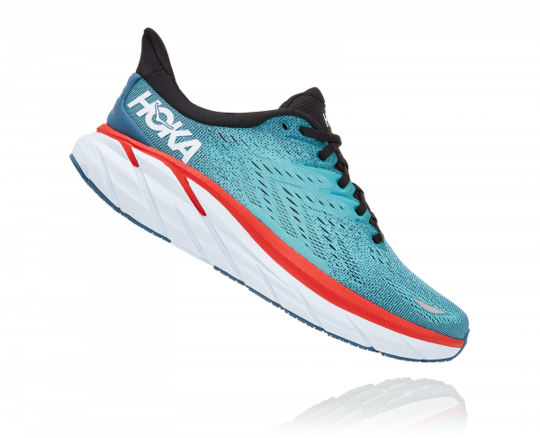HOKA CLIFTON 8 WIDE REAL TEAL/AQUARELLE