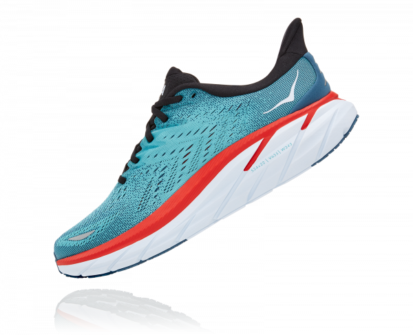 HOKA CLIFTON 8 WIDE REAL TEAL/AQUARELLE