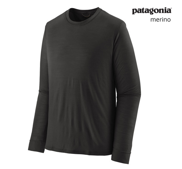 PATAGONIA Men's Long-Sleeved Capilene® Cool Merino Shirt Black
