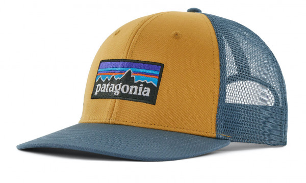 PATAGONIA P-6 Logo Trucker Hat Pufferfish Gold