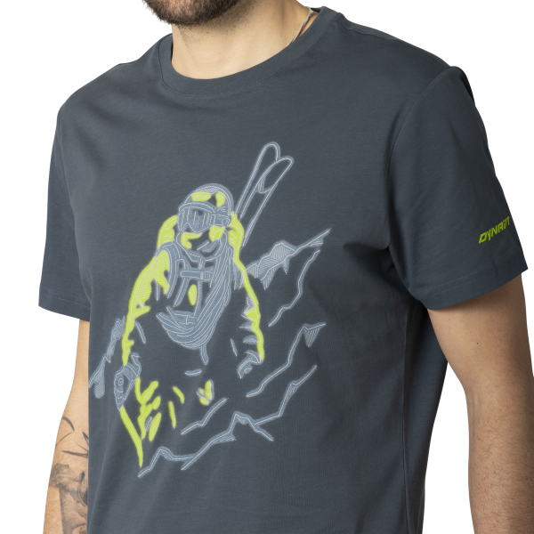 DYNAFIT Blacklight Cotton Tee Shirt Men Cinder Blacklight
