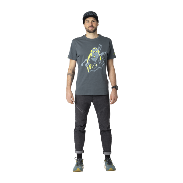 DYNAFIT Blacklight Cotton Tee Shirt Men Cinder Blacklight