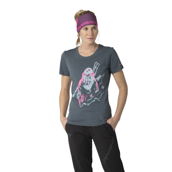 DYNAFIT Blacklight Cotton Tee Shirt Women Cinder Blacklight